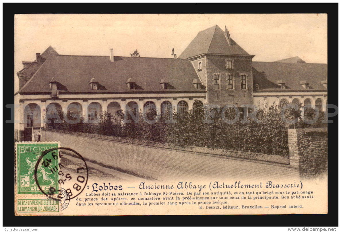 Lobbes - Ancienne Abbaye Actuellement Brasserie Circulee Sud America Original Ca1900 POSTCARD CPA (W4_3844) - Lobbes