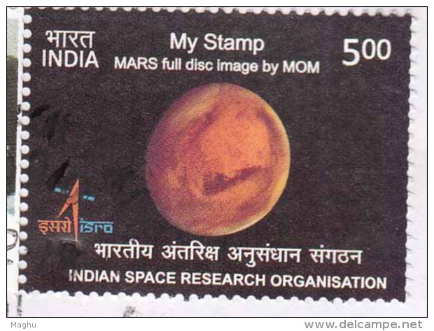 Used On Cover, My Stamp ISRO 2017, Indian Space Research Organization, Mars Full Disc Image, Astronomy - Azië