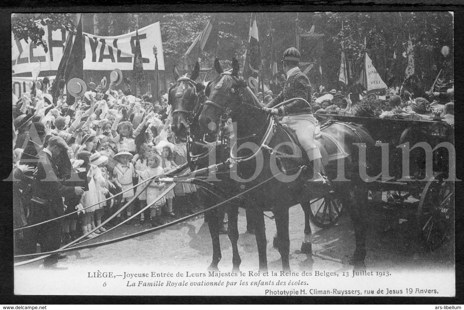 Postcard / ROYALTY / Belgique / België / Roi Albert I / Reine Elisabeth / Joyeuse Entrée Famille Royale / Liège / 1913 - Liege