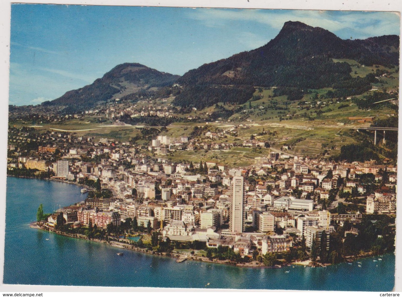 SUISSE,SWITZERLAND,SWISS,HELVETIA,SCHWEIZ,SVIZZERA,MONTREUX,VUE AERIENNE JAEGER - Montreux