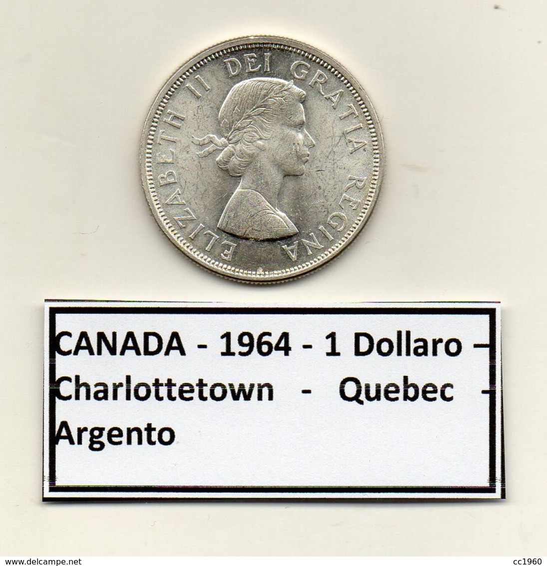 Canada - 1964 - 1 Dollaro - Charlottetown - Quebec - Argento - (MW1204) - Canada