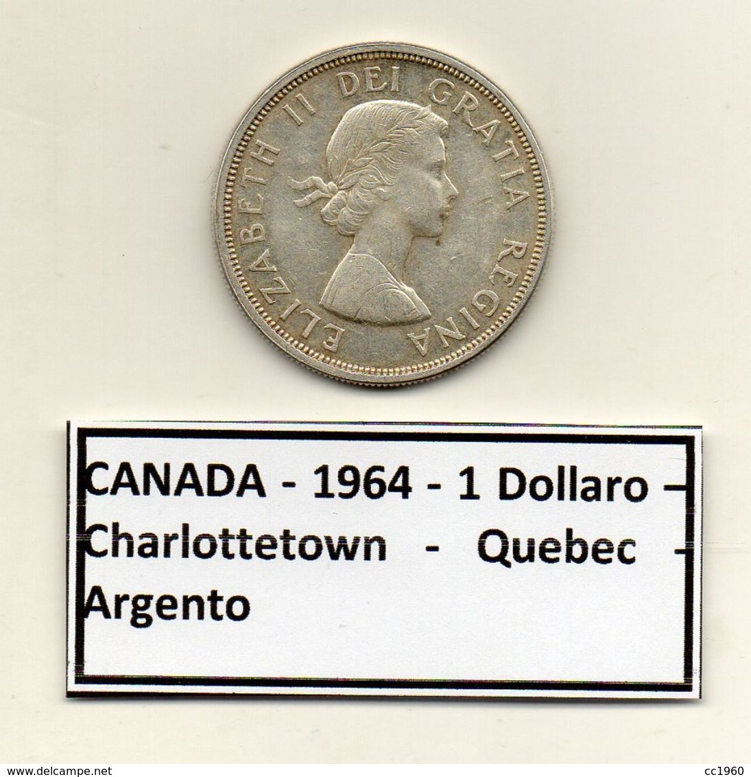 Canada - 1964 - 1 Dollaro - Charlottetown - Quebec - Argento - (MW1205) - Canada