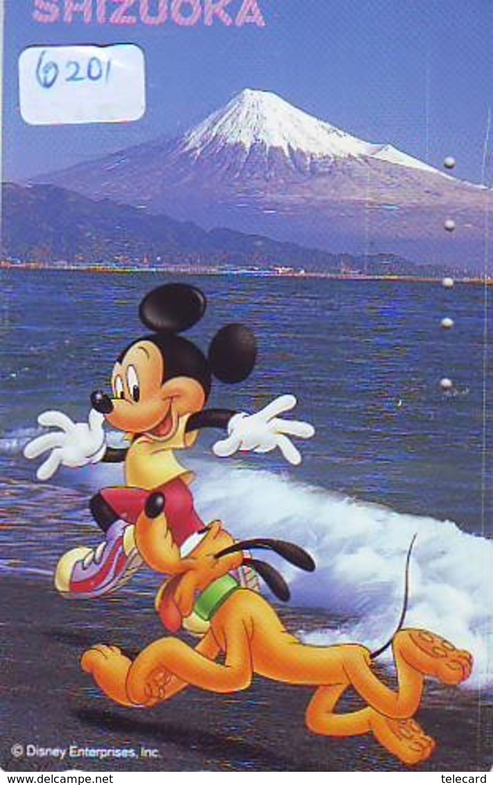 Télécarte Japon * 110-178075 * MICKEY (6201)  SHIZUOKA * Voyage N° 9 * Japan Phonecard TELEFONKARTE PLUTO - Disney