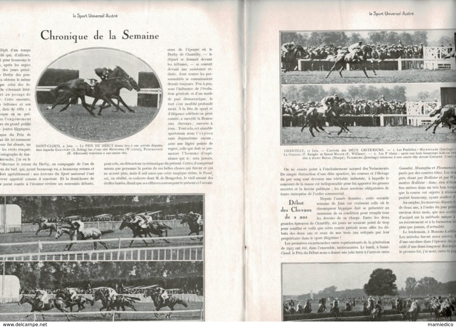 Juin 1925 EQUITATION: Le Sport Universel Illustré. Revue De 20 Pages. Articles Et Pubs D'époque. 28/36cm - Equitation