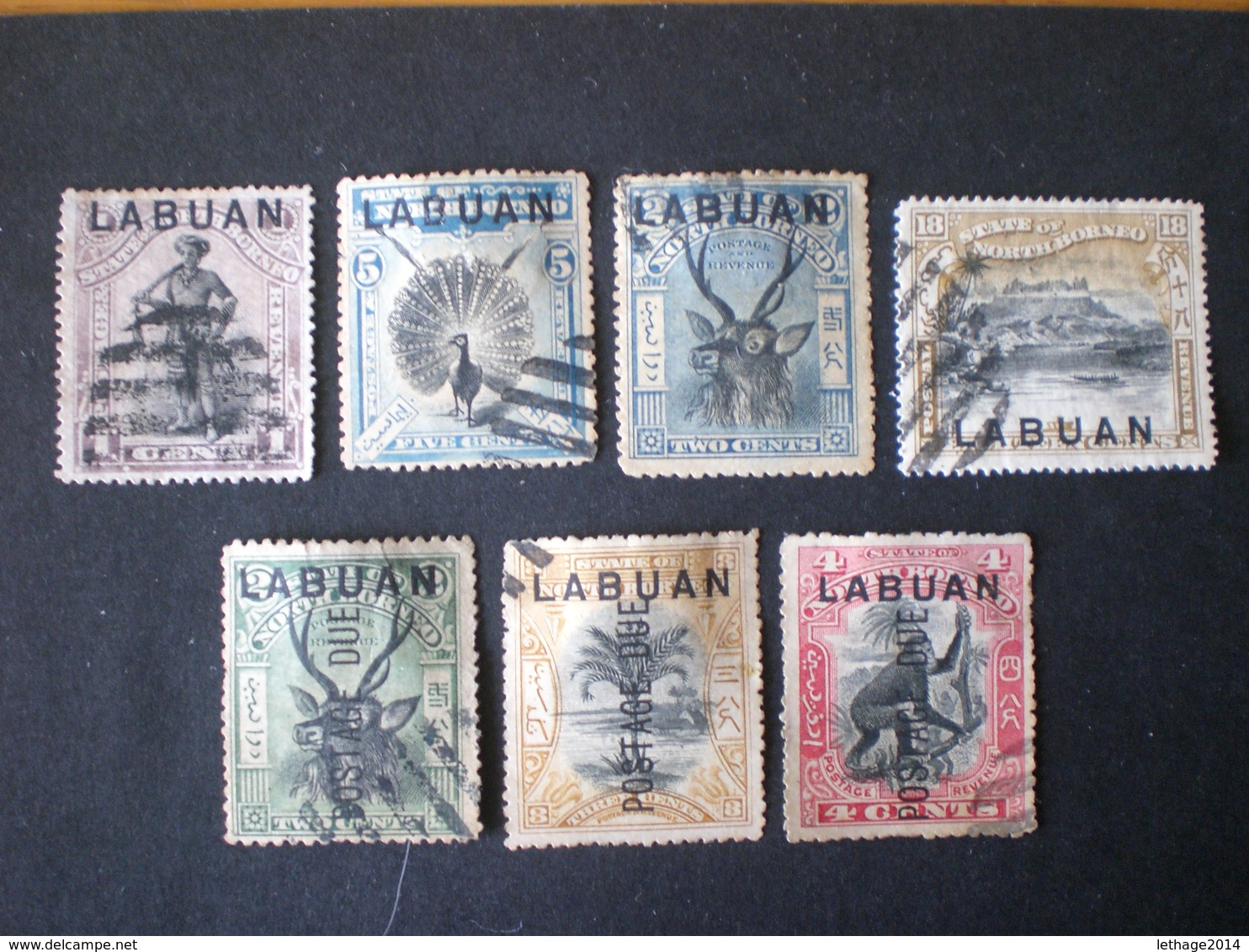 Malaysia LABUAN 1900 -1902  Not Issued North Borneo Stamps Overprinted Postage Due - Sonstige & Ohne Zuordnung