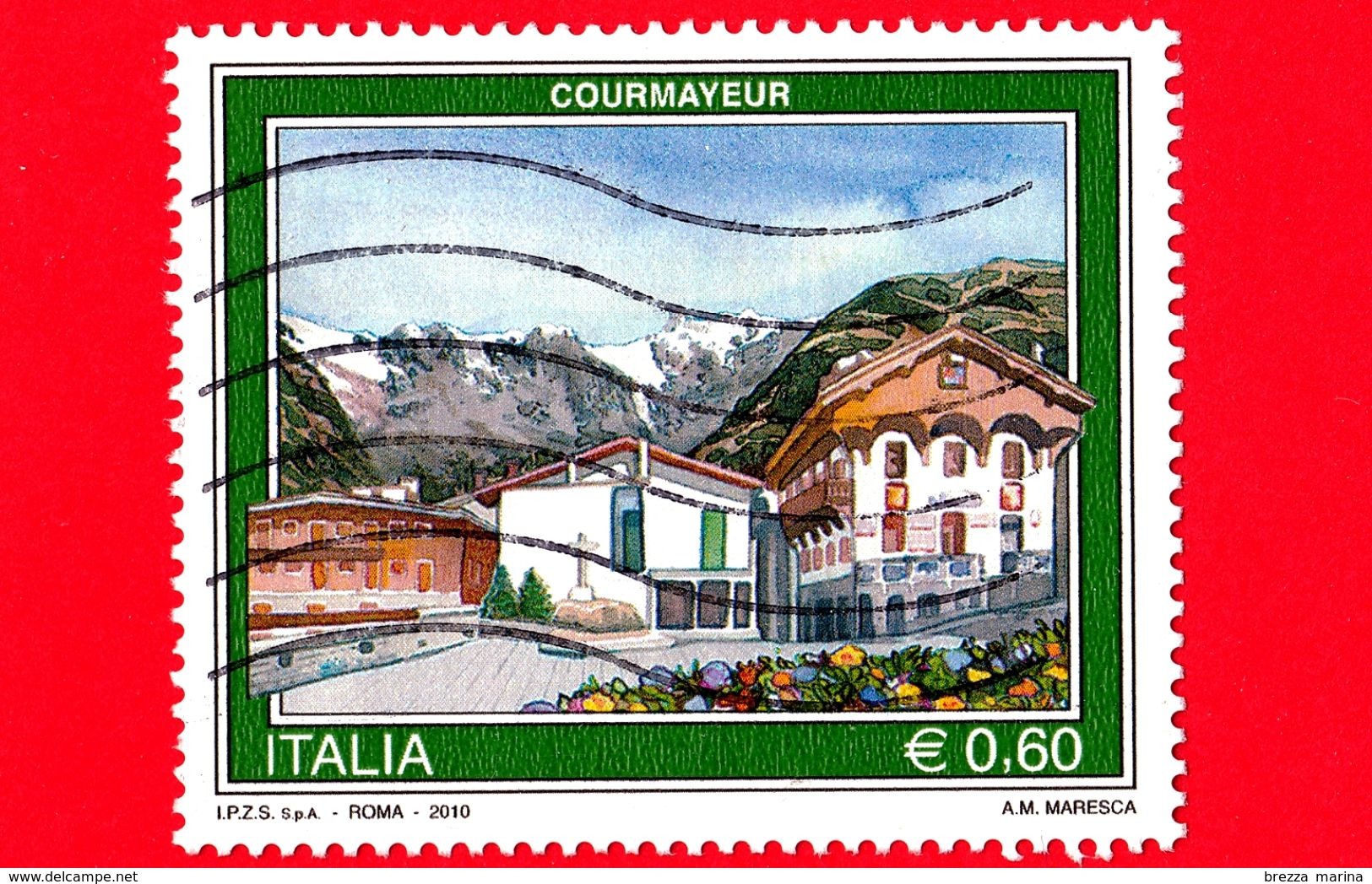 ITALIA - Usato - 2010 - Turismo - Courmayeur (AO) - 0,60 - 2001-10: Gebraucht