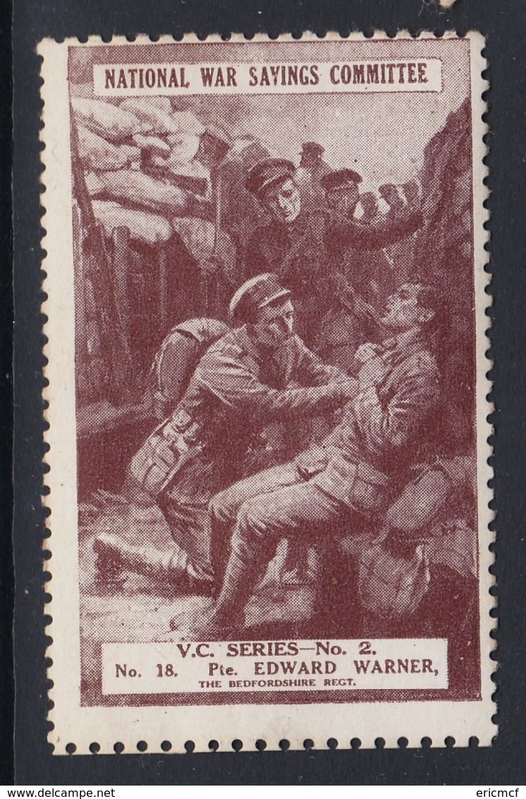 National War Savings Committee VC Series #18 Poster Stamp Mint - Cinderellas