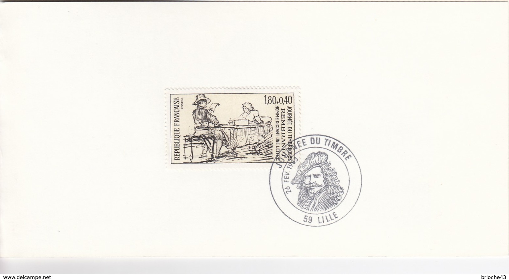 FRANCE - CARTE LILLE - CACHET JOURNEE DU TIMBRE 26.2.1983 LILLE 59 / 2 - Cartas & Documentos