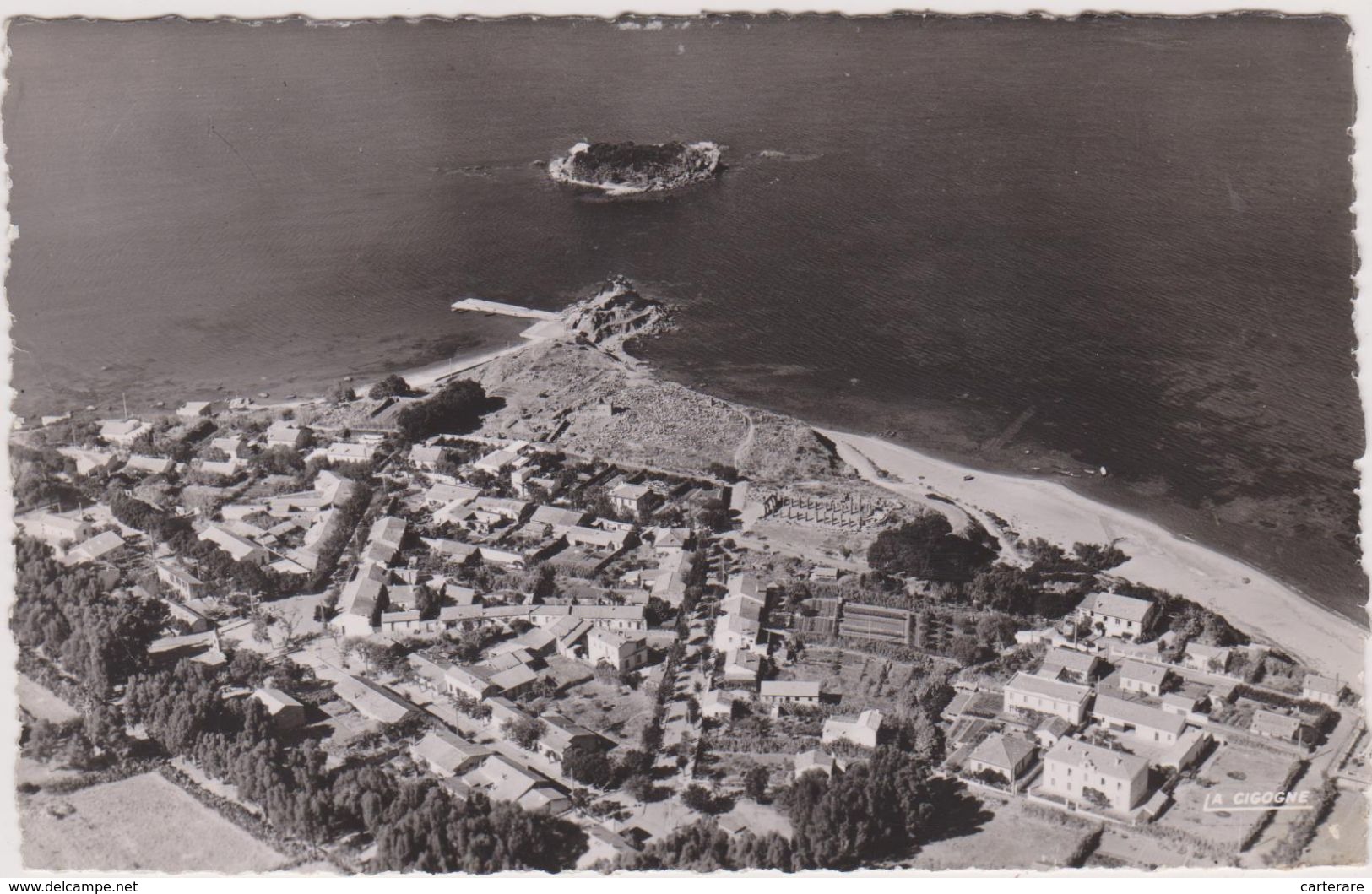 Algérie,vue Aérienne De La Kabylie,ville Cotière,TIGZIRT,TIZI OUZOU,CARTE PHOTO AERIENNE DU PHOTOGRAPHE HENRARD - Tizi Ouzou