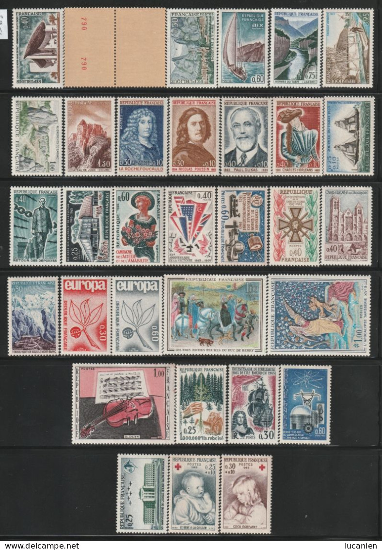 France Année Complète 1965 ** - Neuf ** Très COMPLETE Voir DESCRIPTIF 4 Photos- - 1960-1969