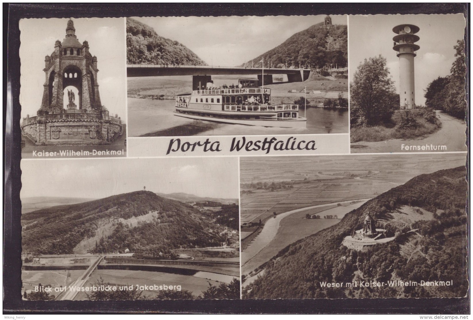 Porta Westfalica - S/w Mehrbildkarte 2 - Porta Westfalica