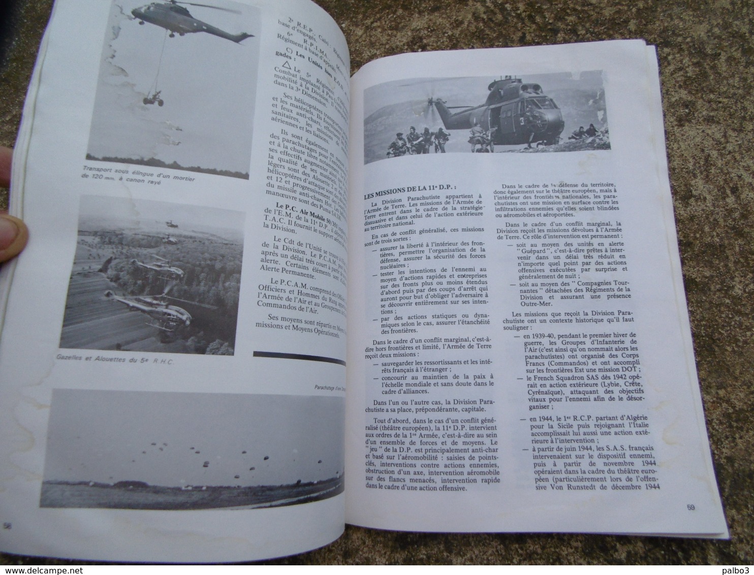 Livre Brochure 11ème DP TROUPES AEROPORTEES 1977 PARACHUTISTE TAP - French