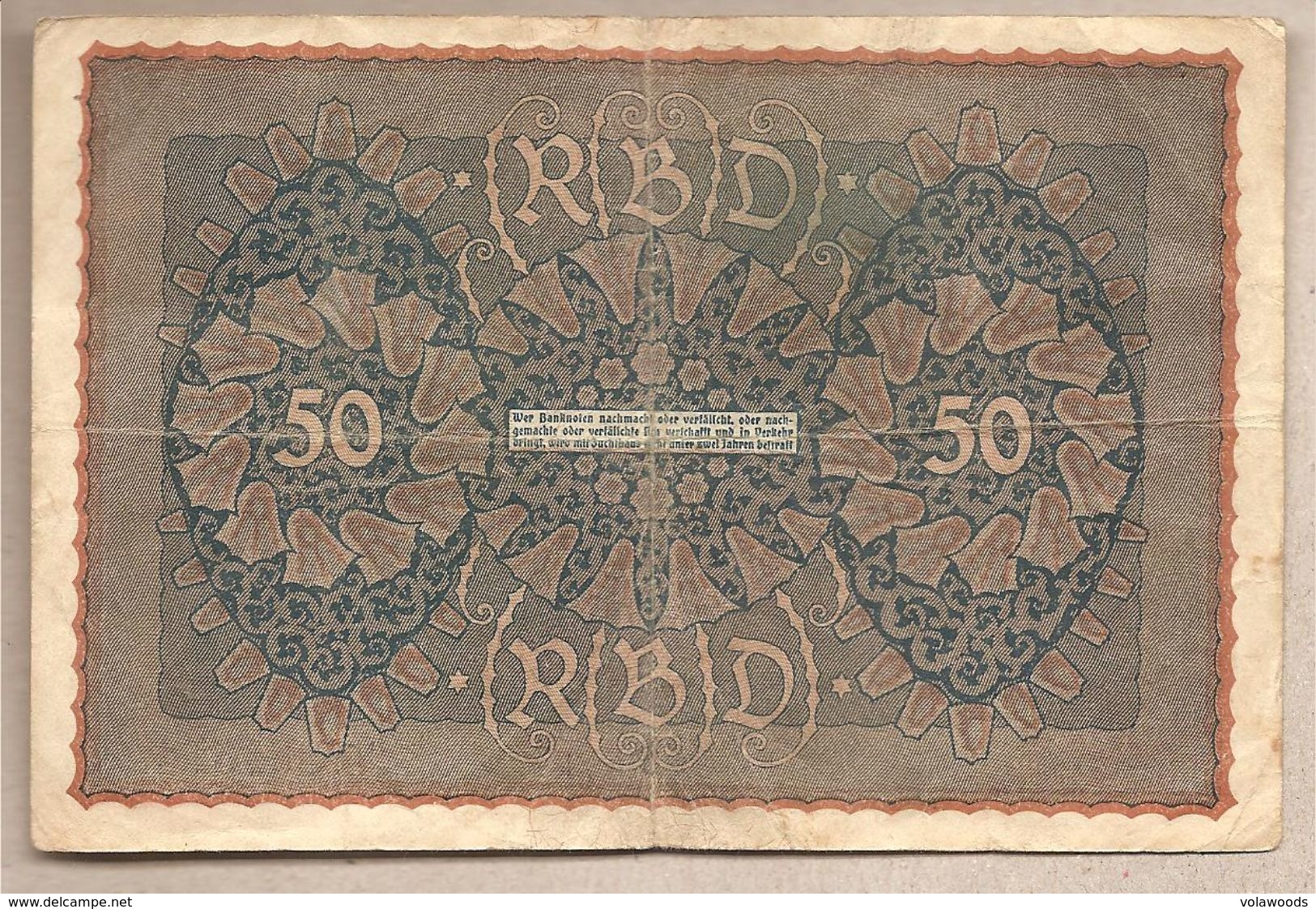Germania - Banconota Circolata Da 50 Marchi P-66/1 - 1919 #17 - 50 Mark