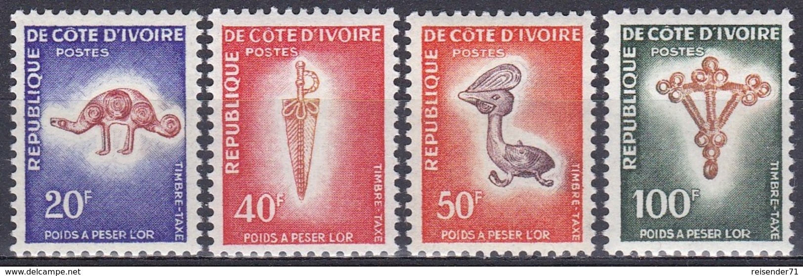 Elfenbeinküste Ivory Coast Cote D'Ivoire 1972 Porto Wirtschaft Economy Geldwesen Goldgewichte Troy Weight, Mi. 34-7 ** - Côte D'Ivoire (1960-...)