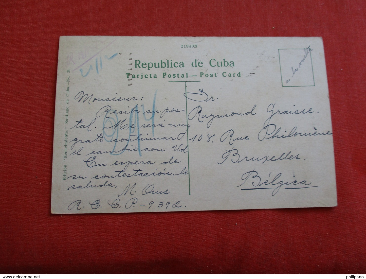 Cuba Santiago City   Stamp & Cancel Ref 2861 - Cuba