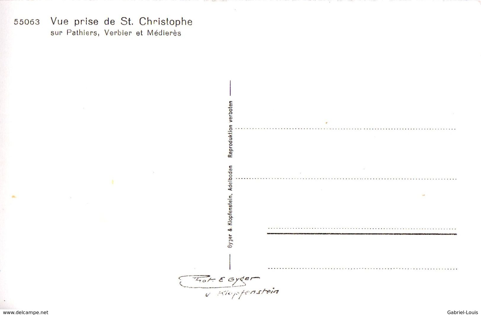 Vue Prise De St. Christophe Sur Pathiers, Verbier Et Médierès - Autres & Non Classés