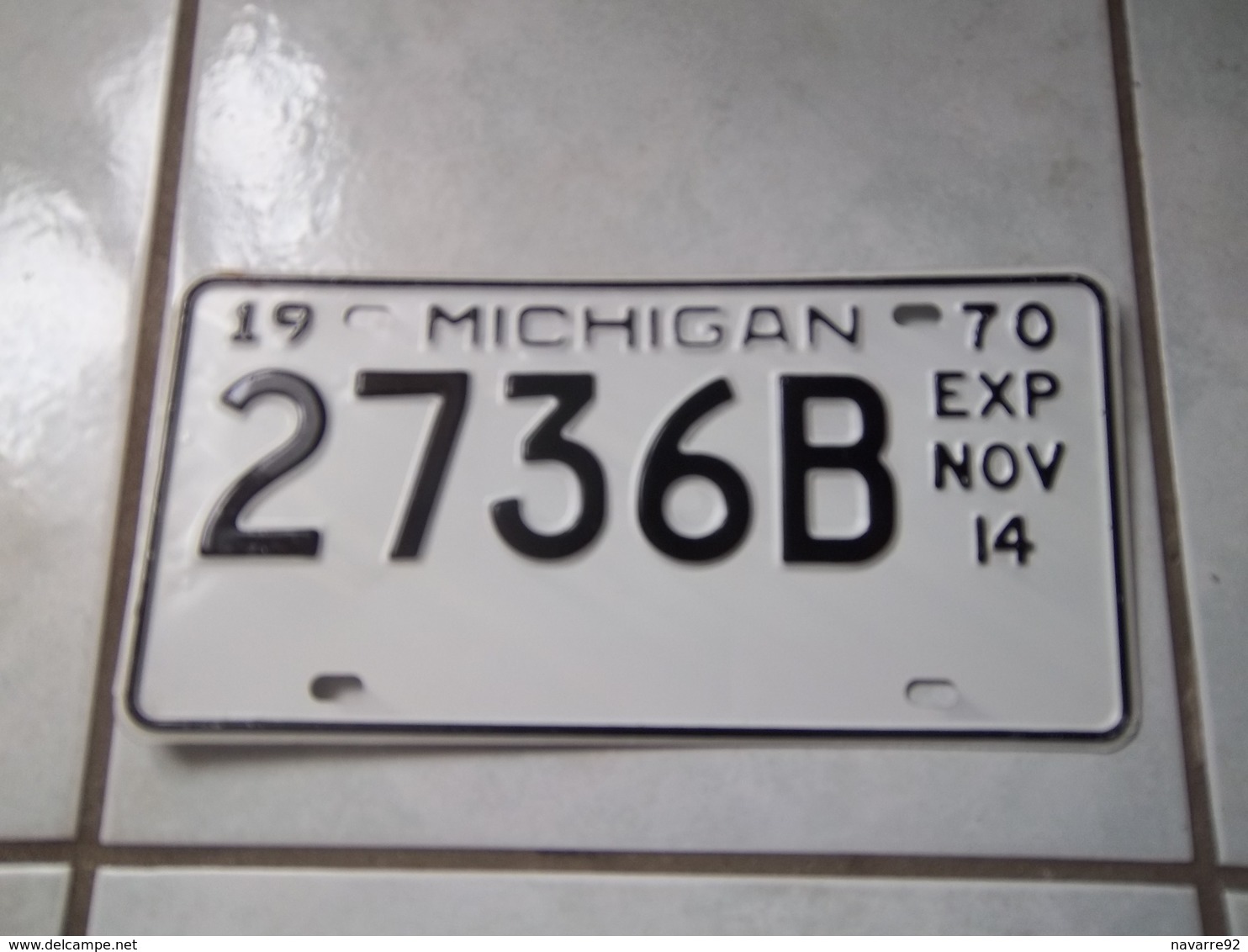 ANCIENNE PLAQUE IMMATRICULATION AMERICAINE USA MICHIGAN 1970 LICENSE PLATE !!! - Plaques D'immatriculation