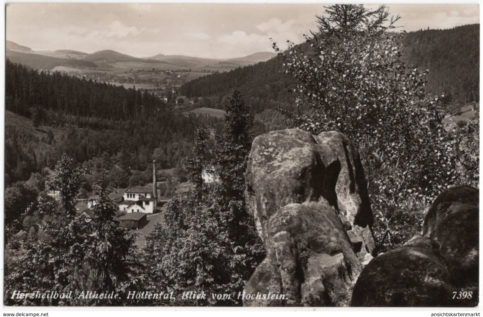 Bad Altheide, Höllental, Blick Vom Hochstein, Alte Foto Postkarte 1940 - Polen