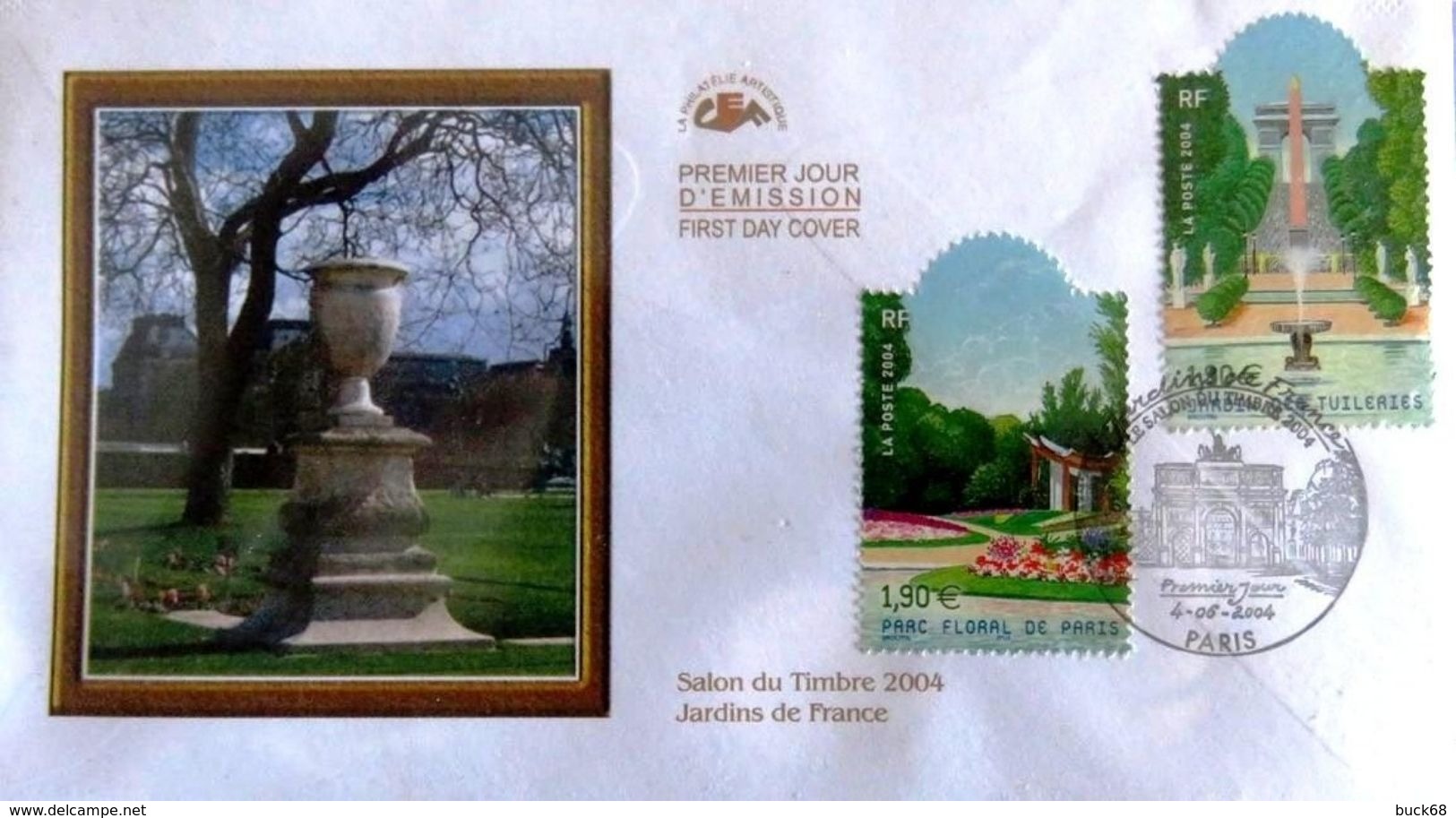 FRANCE 3673 Et 3674 FDC Premier Jour Jardins De France Tuileries Et Parc Floral à Paris - 2000-2009