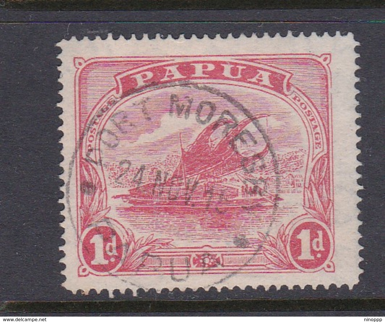 Papua SG 85 1911-15 Lakatoi One Penny Rose-pink Used - Papua New Guinea