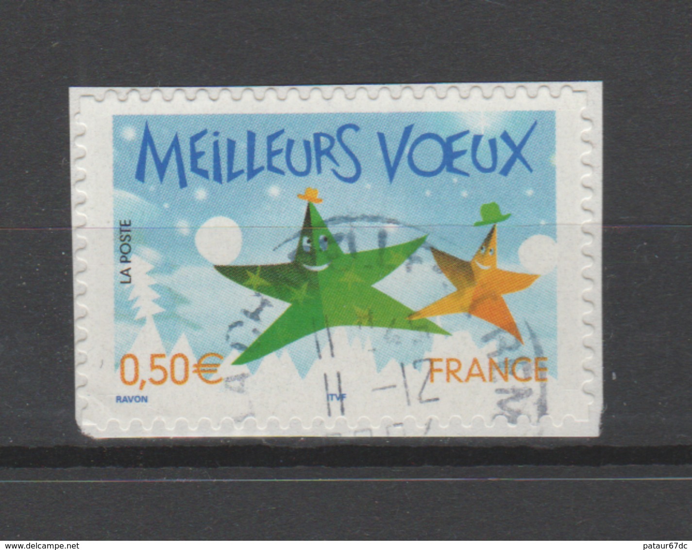 FRANCE / 2004 / Y&T N° 3722 Ou AA 44 : "Voeux" (Etoiles Personnages Avec Chapeaux) - Choisi - Cachet Rond - Sonstige & Ohne Zuordnung