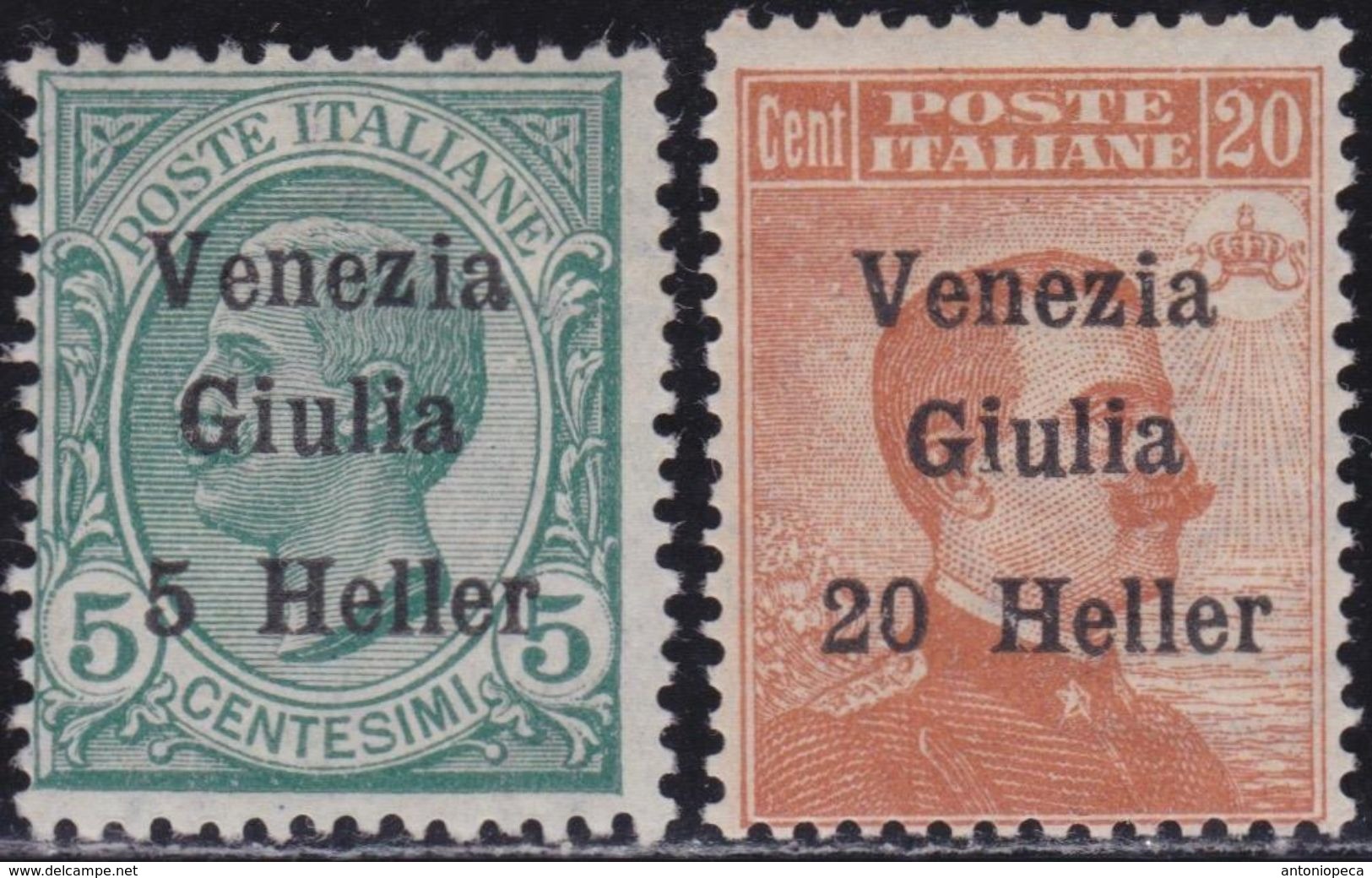 VENEZIA GIULIA 1919 VEIII Serie Sovrastampata 2v Gomma Integra  , MNH** - Venezia Giulia