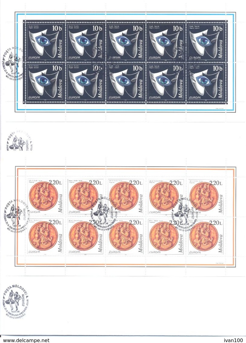 1998.  Europa 1998, FDC With 2 Sheetlets, Mint/** - 1998