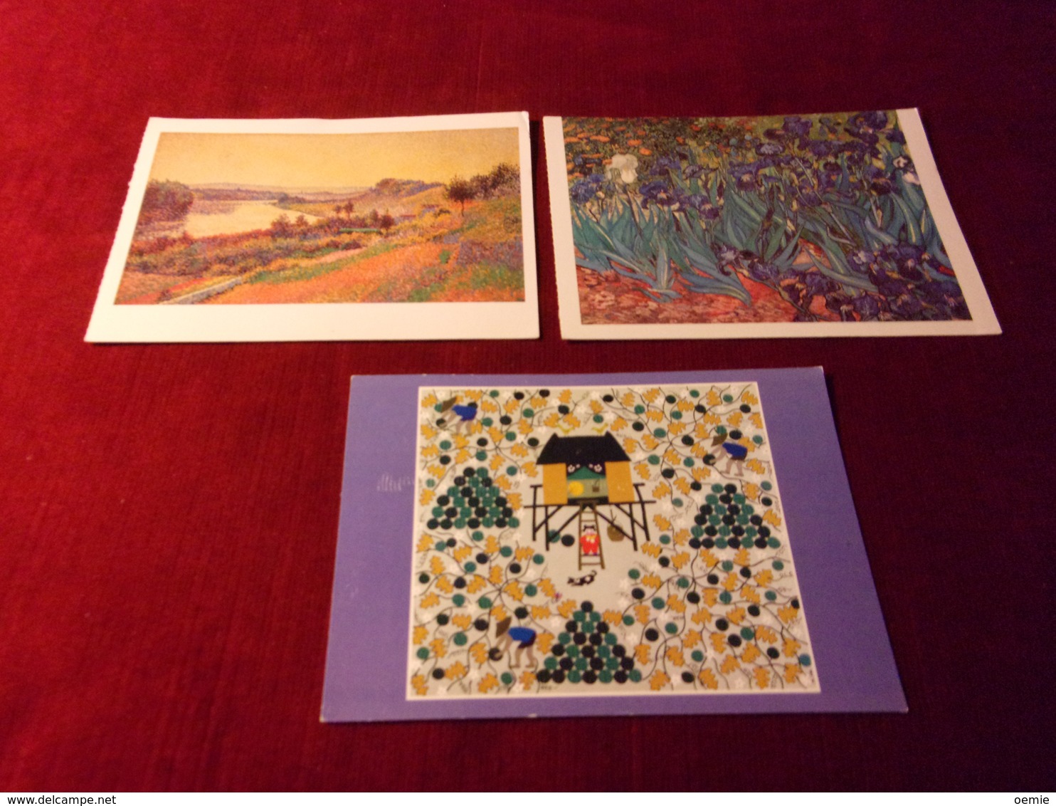 LOT DE 3 CARTES POSTALES  SUR  LE THEME  DES TABLEAUX  / PEINTURE  /  ARTS - Paintings