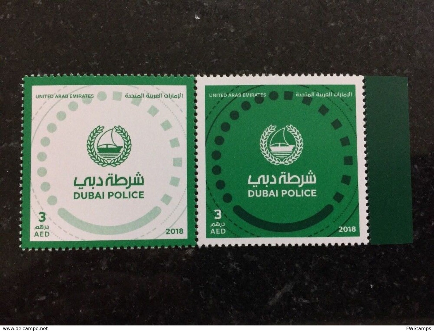 UAE 2018 Dubai Police MNH Stamp Set Anniversary - Emirats Arabes Unis (Général)