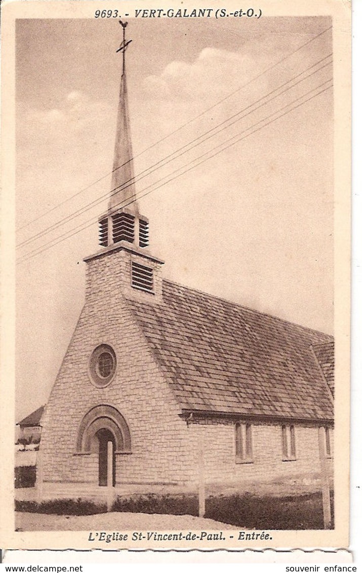 CPA  Vert Galant L' Eglise St Vincent De Paul Entrée Saint  93 Seine Saint Denis St - Autres & Non Classés