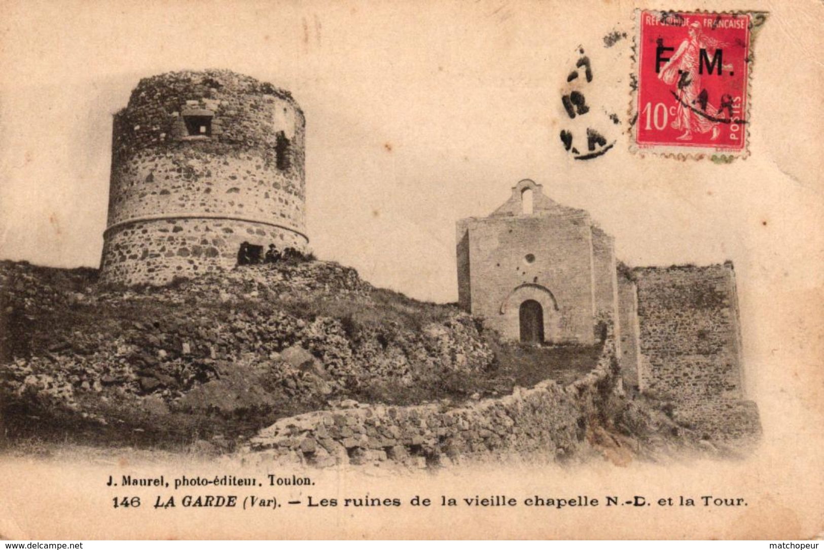 LA GARDE -83- LES RUINES DE LA VIEILLE CHAPELLE ND ET LA TOUR - La Garde