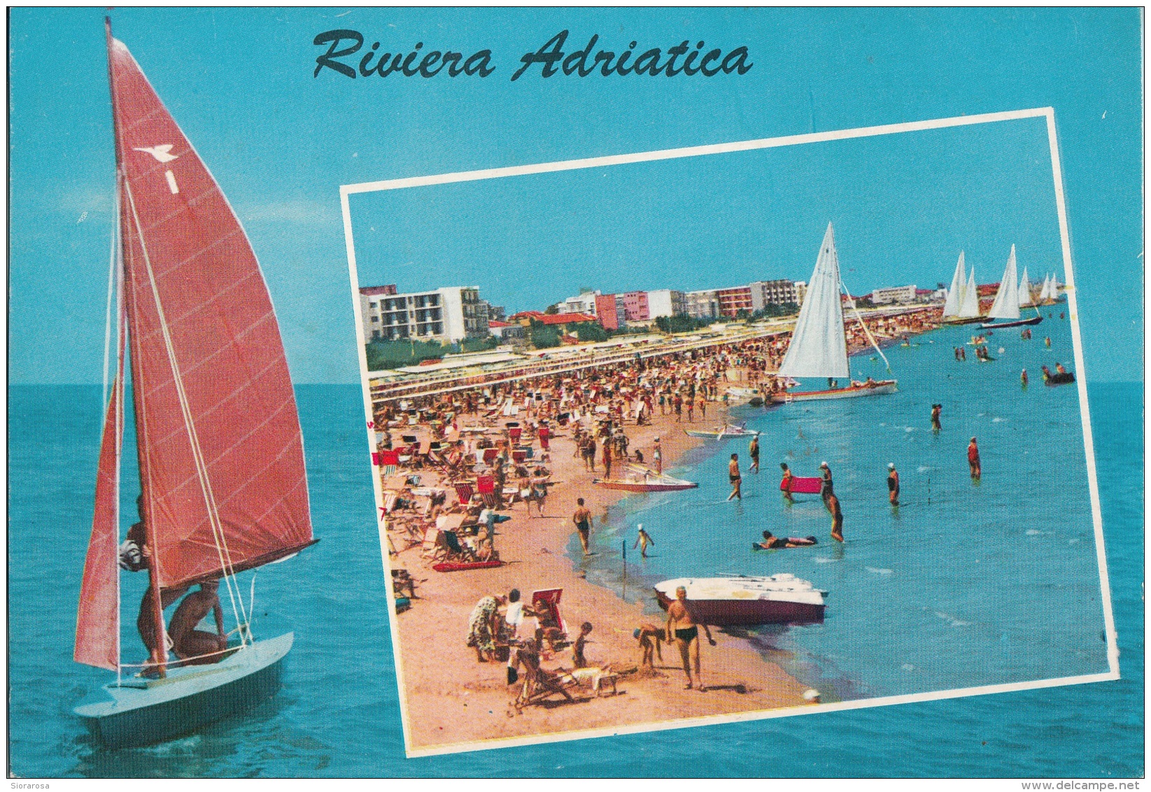 RIVIERA ADRIATICA - Barca A Vela - Spiaggia Animata - Da Identificare