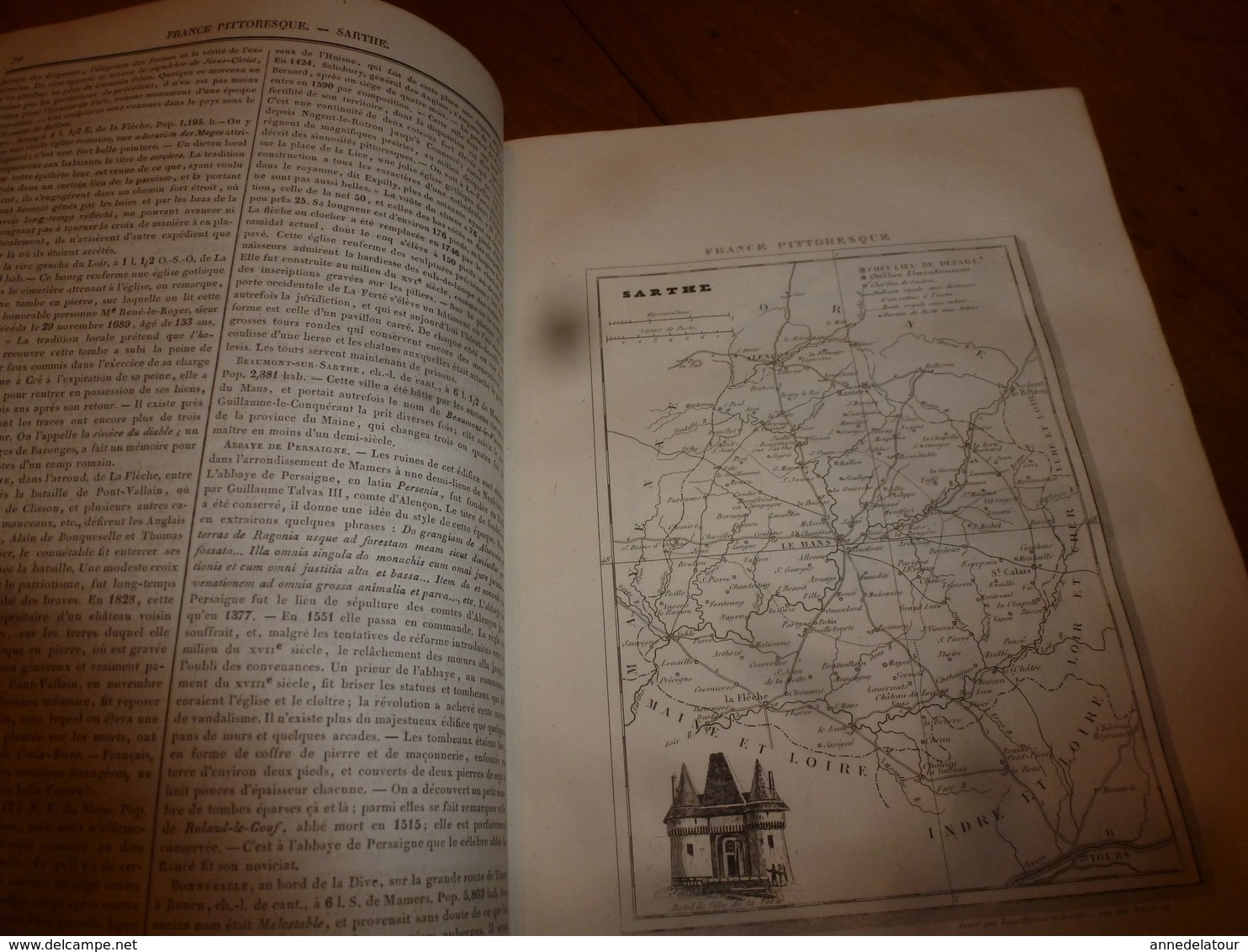 1935 SARTHE (Histoire naturelle-Anciens usages-Costumes-Villes et Châteaux-Population-Industrie et Commerces -etc)