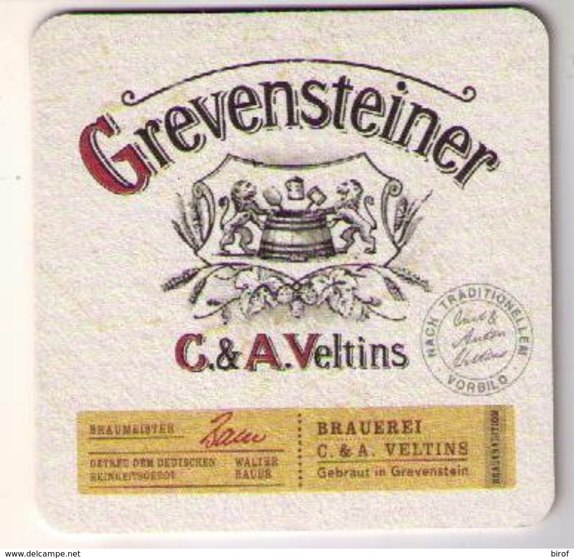 SOTTO BICCHIERE O BOCCALE - VELTINS - GREVENSTEINER  N° 136 - Sous-bocks