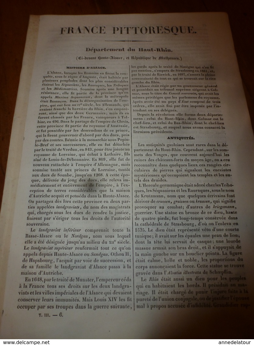 1935 HAUT-RHIN Haute Alsace - (Histoire Naturelle-Langage-Costumes-Villes Et Châteaux-Population-Industrie -etc) - Autres & Non Classés