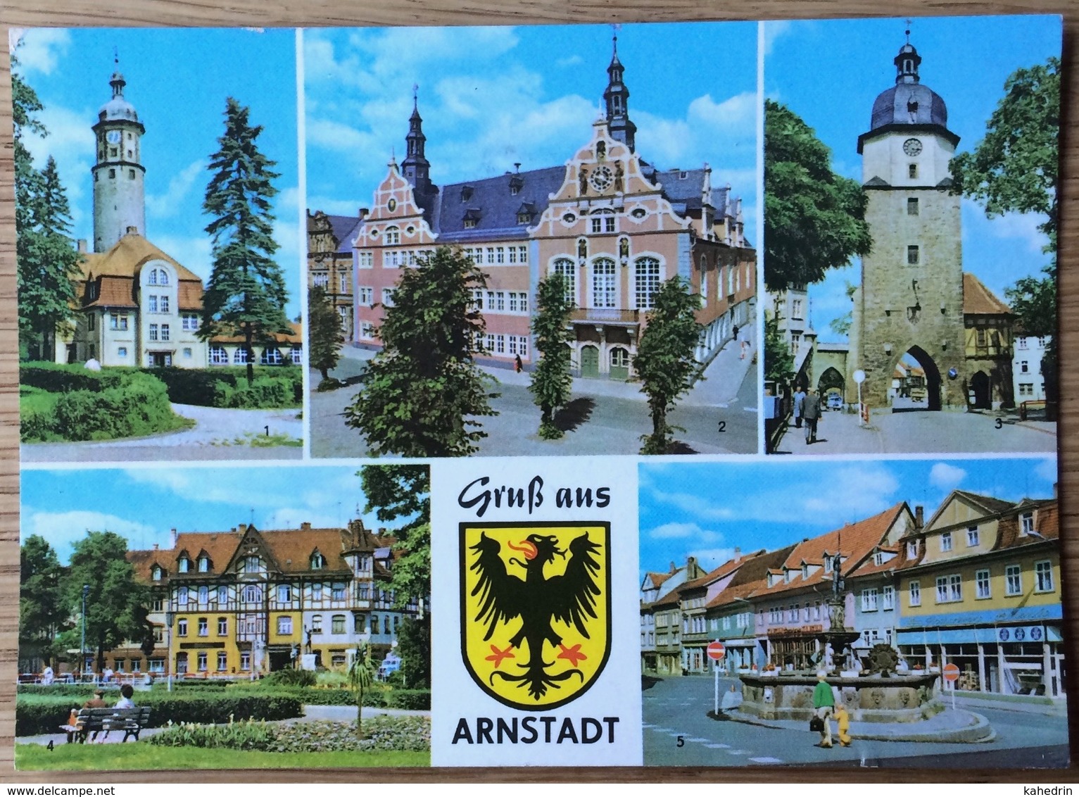 Arnstadt, Neideckturm, Rathaus, Riedtor, Bahnhof / Lessingstrasse, Hopfenbrunnen - Arnstadt