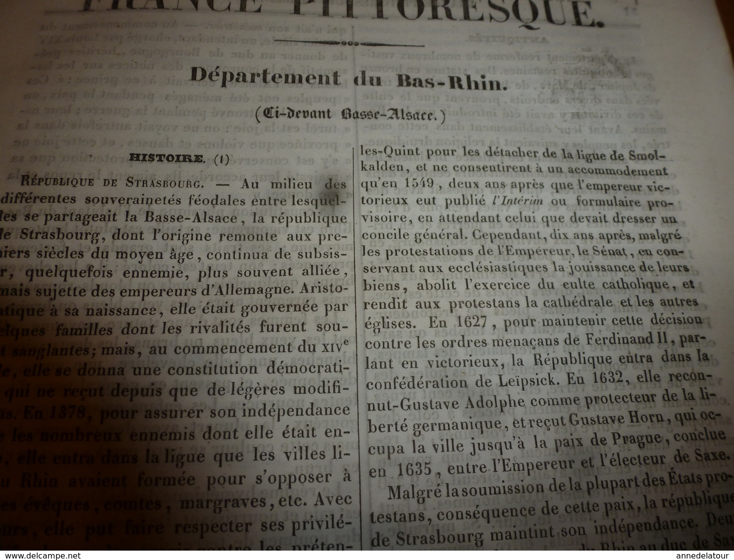 1935 BAS-RHIN Basse Alsace - (Histoire Naturelle-Langage-Costumes-Villes Et Châteaux-Population-Industrie -etc) - Autres & Non Classés