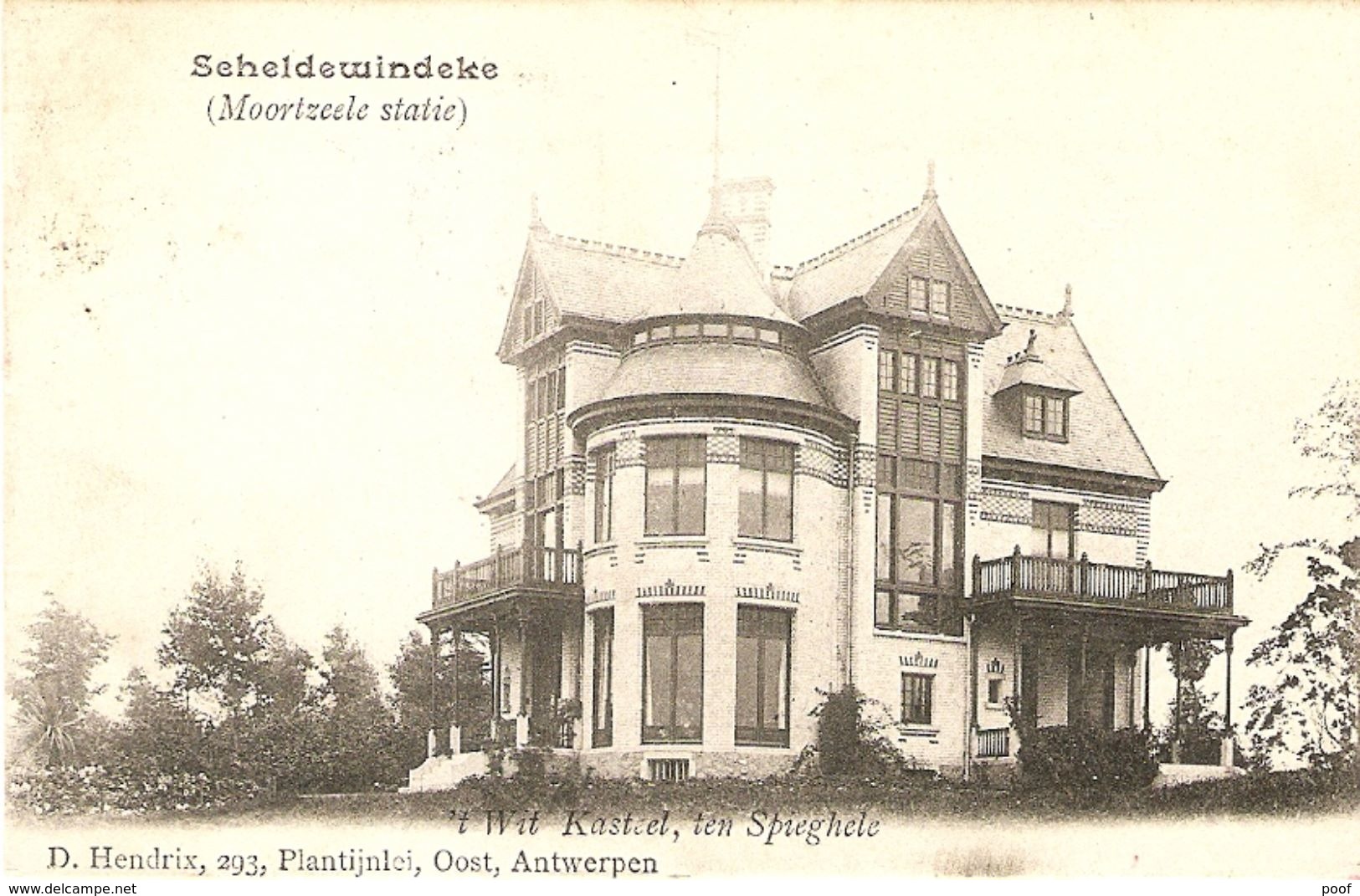 Scheldewindeke : Wit Kasteel , Ten Spieghele 1907 - Oosterzele