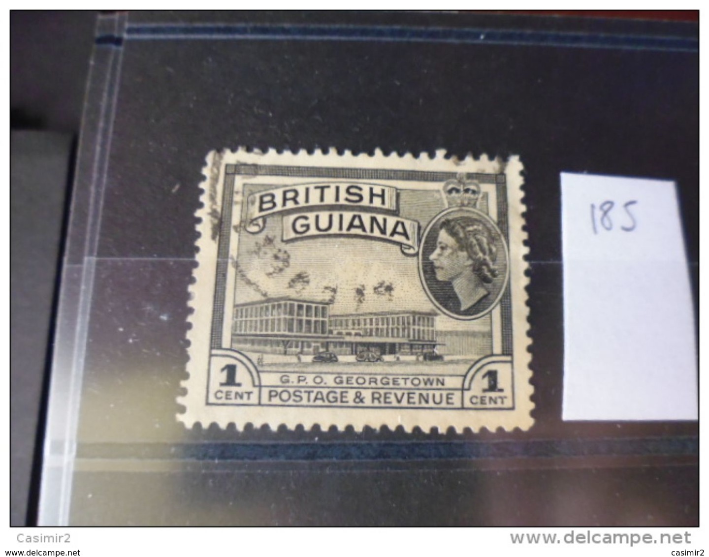 GUYANA TIMBRE OBLITERE YVERT N° 185 - British Guiana (...-1966)