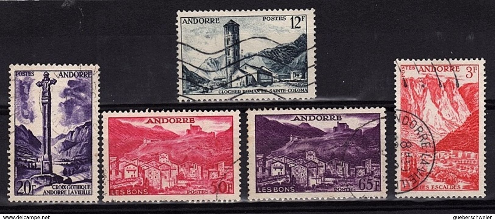 AND 25 - ANDORRE N° 140-145-148-152- + 152A Obl. - Used Stamps