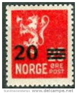 NOORWEGEN 1927-28 Opdruk 20/5õre Rood PF-MNH-NEUF - Unused Stamps