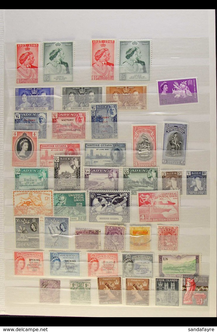BRITISH COMMONWEALTH ACCUMULATION ON LEAVES AND STOCKLEAVES  QV To QEII (mostly 20th Century) Mint And Used (mainly Used - Other & Unclassified