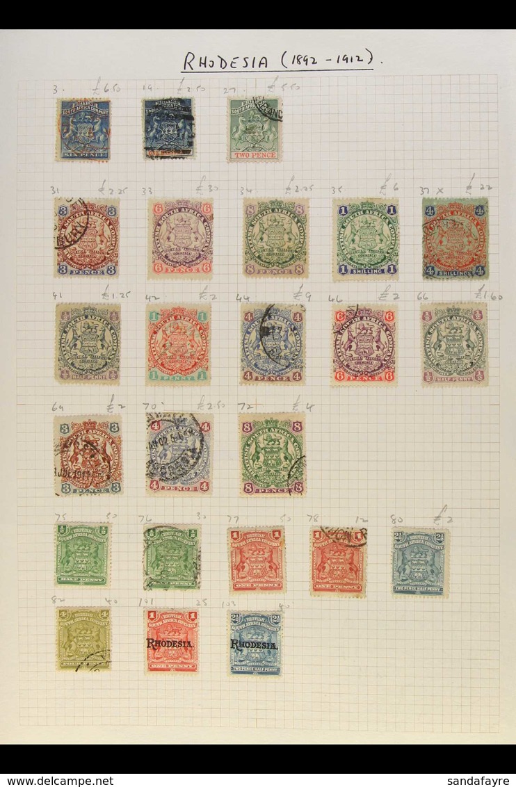 BRITISH COMMONWEALTH COLLECTION  Late 19th Century To 1980's Mint & Used Mostly All Different Stamps On Leaves, We See A - Altri & Non Classificati