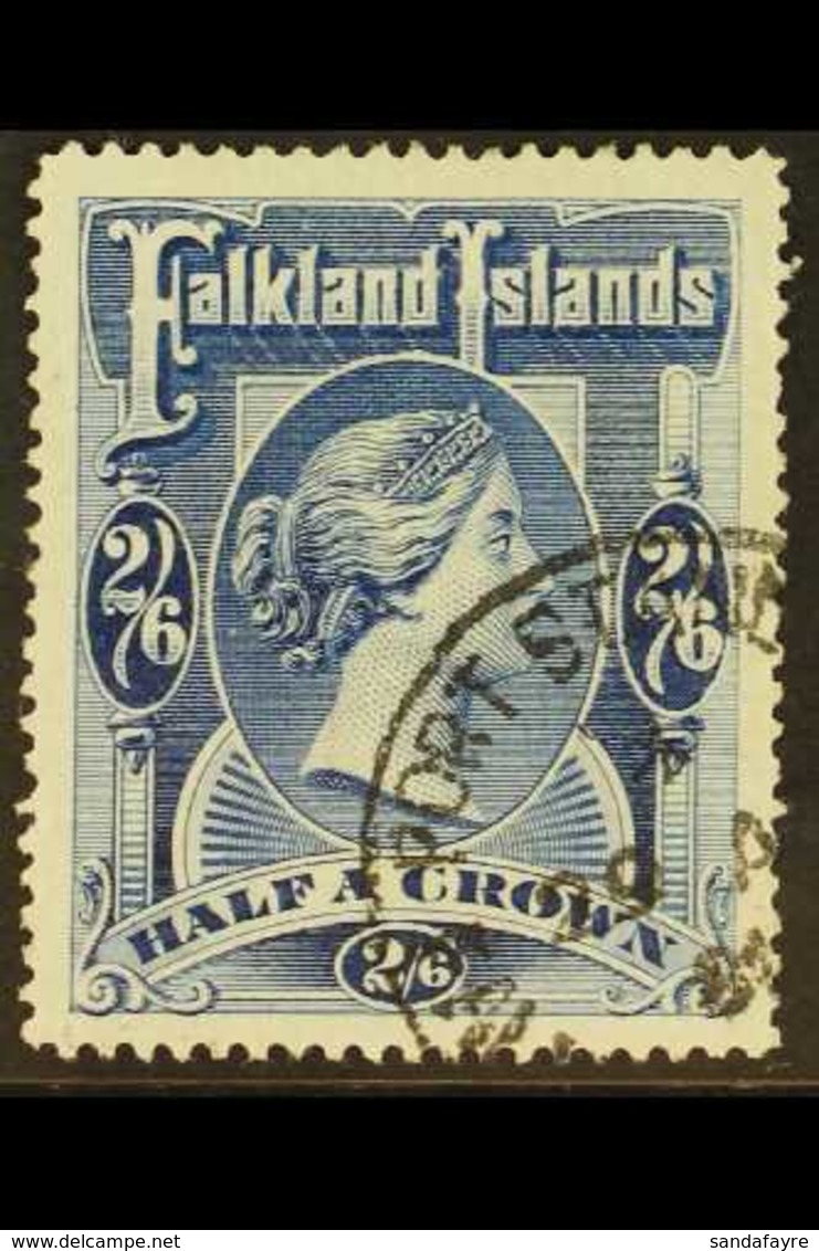 1898  2s6d Deep Blue, SG 41, Very Fine Used With Neat Corner "Port Stanley" Cds. For More Images, Please Visit Http://ww - Falkland Islands