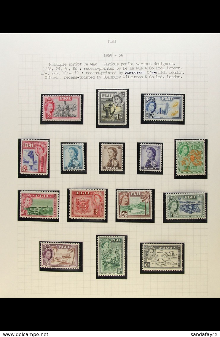 1953-1970 CHIEFLY NEVER HINGED MINT COLLECTION.  An Attractive Collection Of Sets Presented In Mounts On Album Pages. In - Fiji (...-1970)