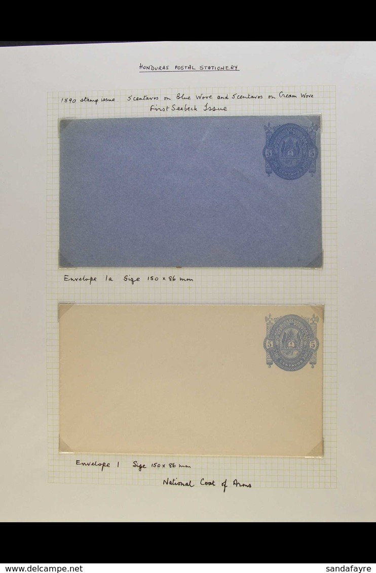 POSTAL STATIONERY  1890 - 1894 Comprehensive Used And Unused Collection Of These Attractive Envelopes With 1890 Arms Typ - Honduras