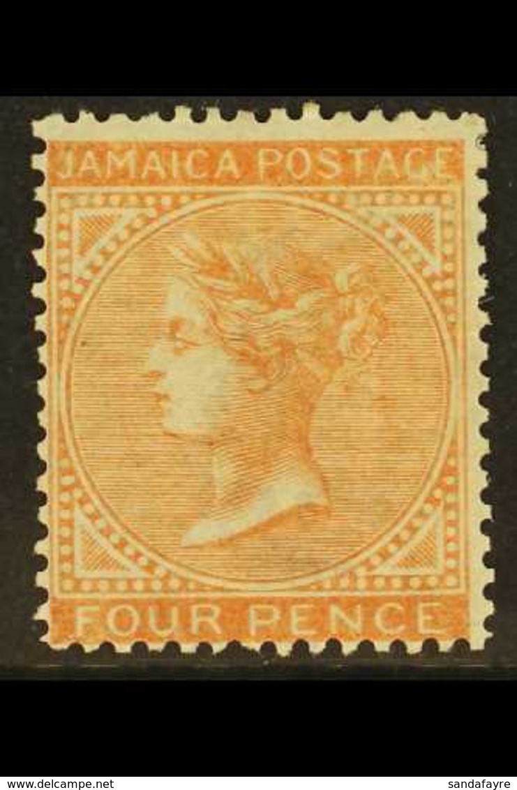 1860-70  4d Brown-orange, SG 4, Extremely Fine Mint With Large Part Original Gum. For More Images, Please Visit Http://w - Giamaica (...-1961)