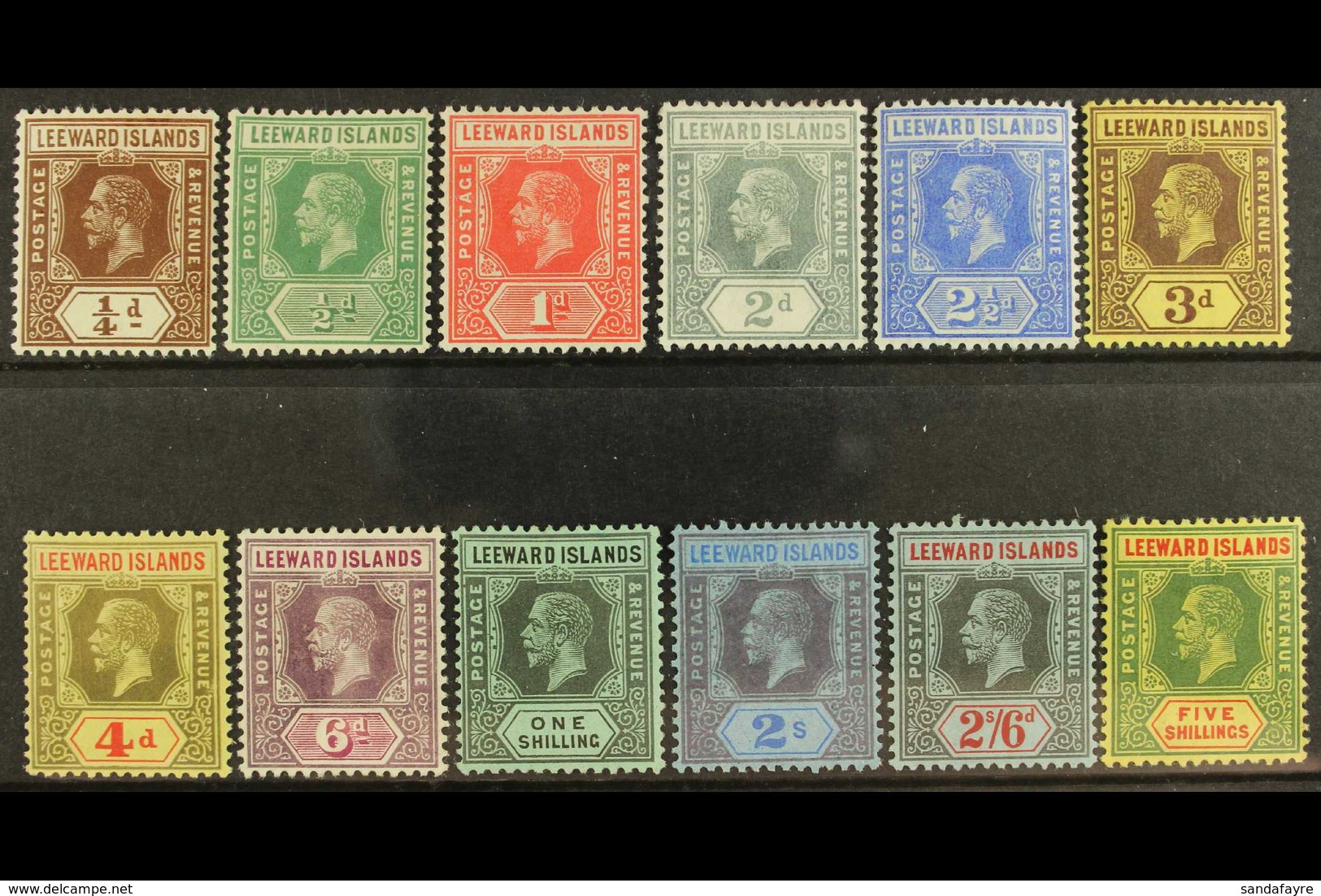 1912-22  Definitives Set Complete, SG 46/57, Very Fine Mint (12 Stamps) For More Images, Please Visit Http://www.sandafa - Leeward  Islands