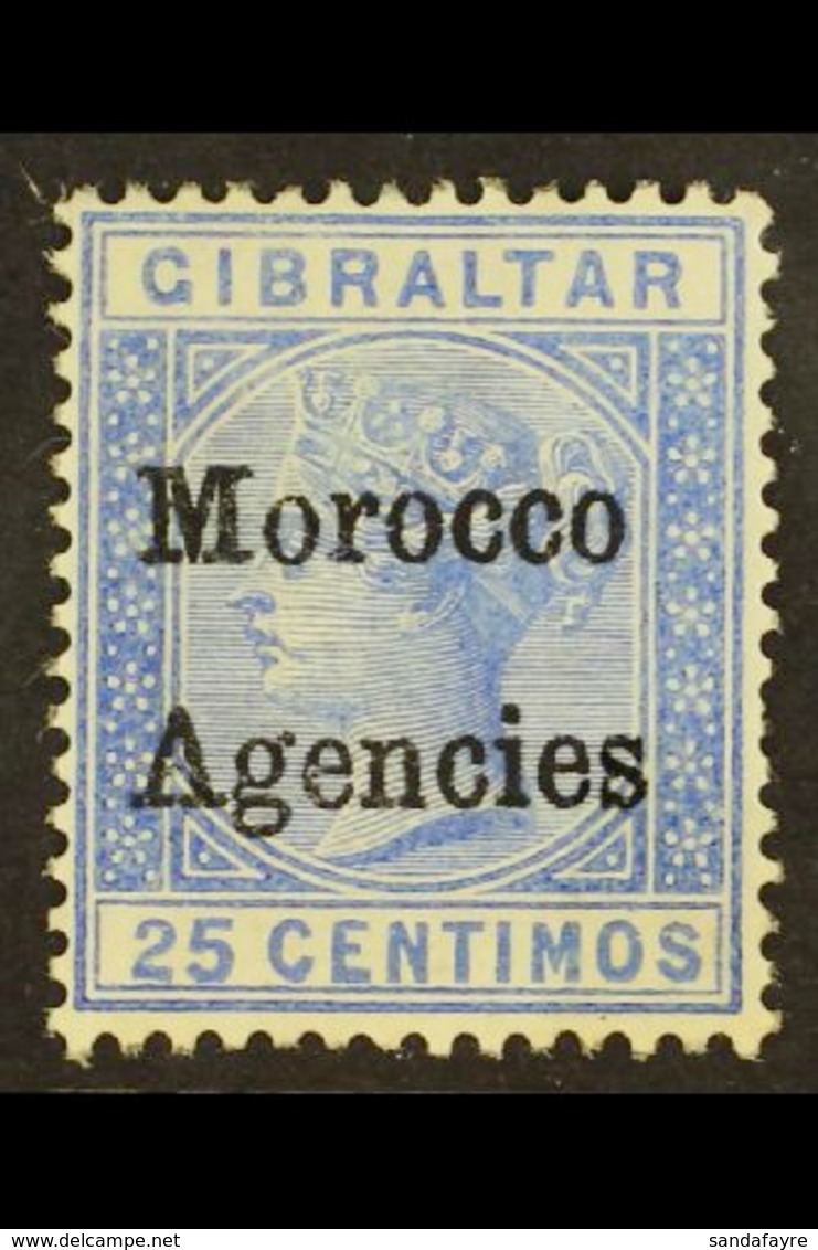 1898-1900  25c Ultramarine With INVERTED "V" FOR "A" Variety, SG 4a, Fine Mint. For More Images, Please Visit Http://www - Altri & Non Classificati