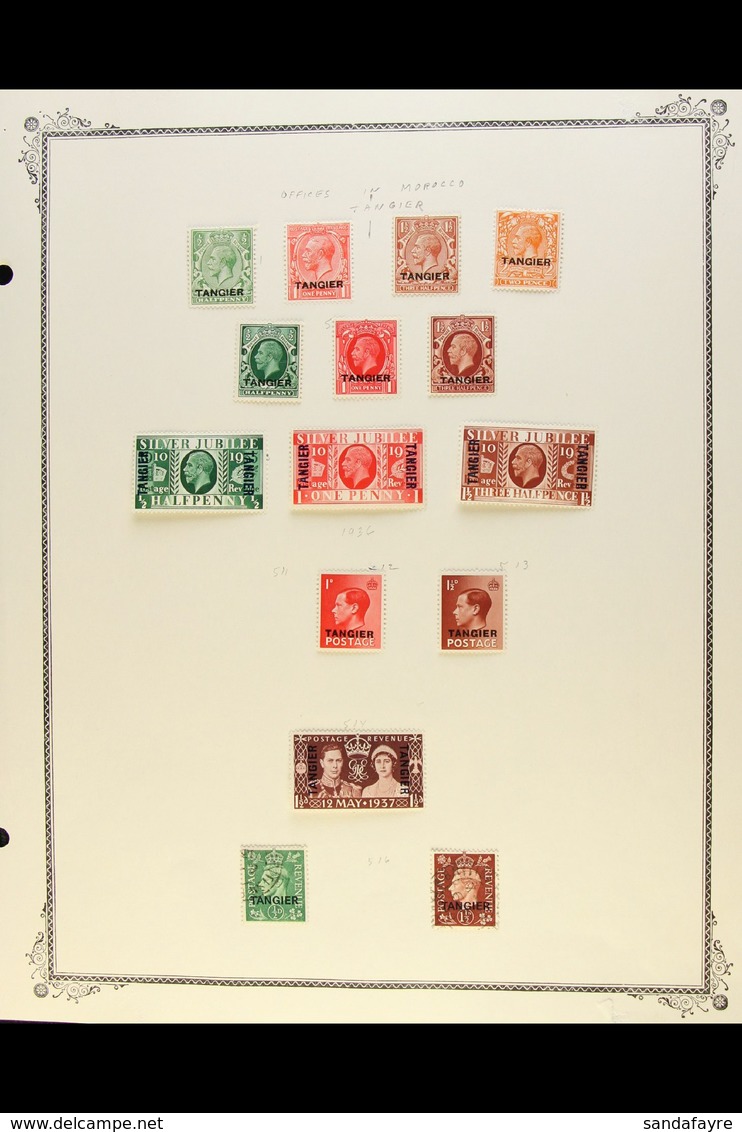 TANGIER  1927-1957 Mint And Used Collection On Album Pages, Generally Very Fine Condition. Note KGV Complete Run Mint (S - Other & Unclassified